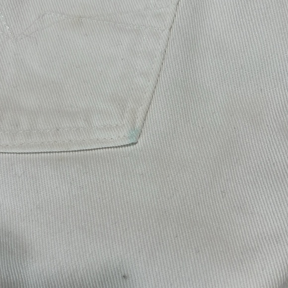 Vintage Guess Jeans White Denim Shorts Women’s Size 28 Triangle Logo - Picture 9 of 10